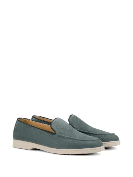 Pantofi loafer Doucal's din piele de căprioară albastru