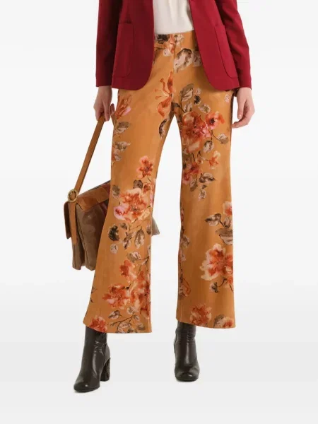Pantaloni Maliparmi evazate portocaliu
