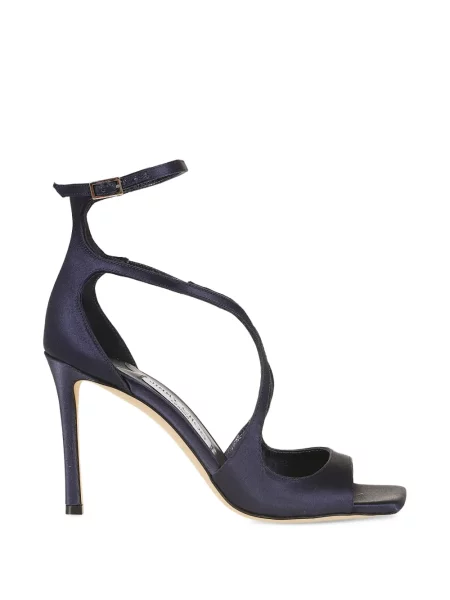 Sandale Jimmy Choo din satin cu bretele albastru