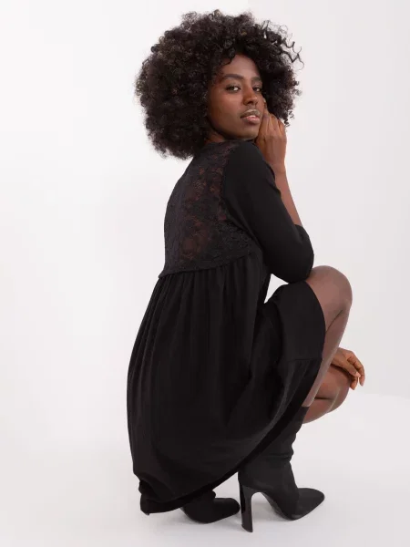 Rochie Fashionhunters din dantelă de costum negru
