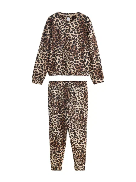 Next Pijama crem / ciocolatiu negru