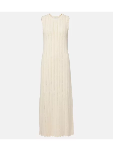 Rochie midi Altuzarra tricotate până la genunchi de costum bej