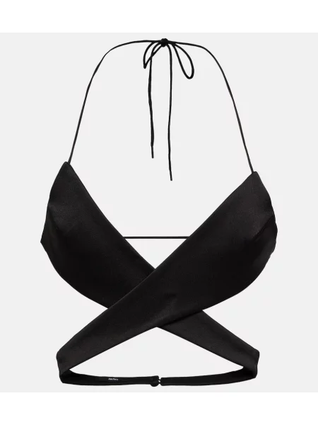 Top Alex Perry z dekoltem halter czarny