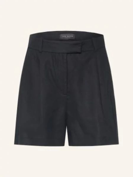 Ted Baker Šortky Machii Z Lnu černá