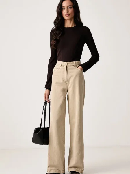 Armani Exchange pulover z viskozo rjava