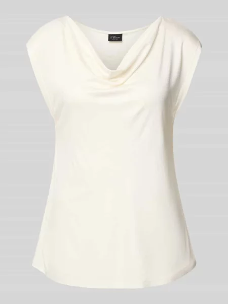 Top S.oliver Black Label bez rękawów biały
