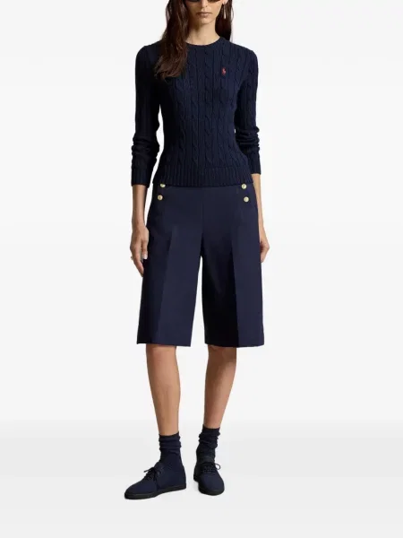 Велурени бягане с яка чорапи Polo Ralph Lauren синьо