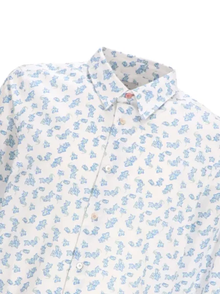 Cămașă Paul Smith cu model floral cu imagine alb