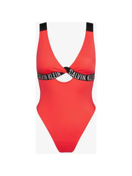 Strój kąpielowy Calvin Klein Fashion Fit Intense w kolorze koralowo-czerwonym S czerwony