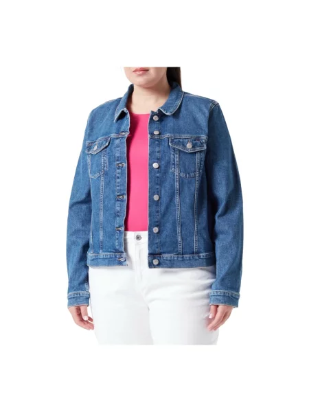 Tommy Hilfiger Kurtki Kobieta S Cienka Kurtka Dżinsowa Melanż niebieski