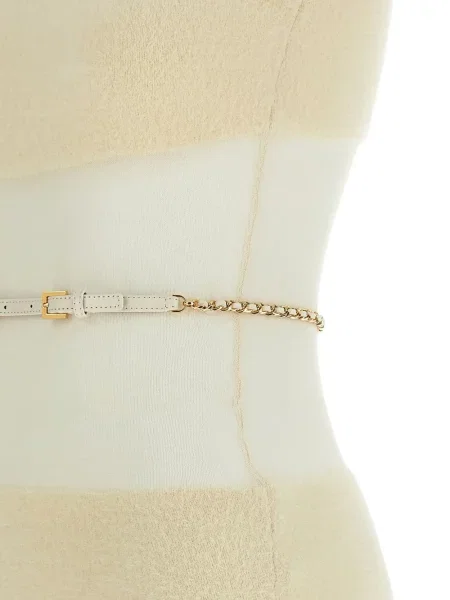 Rochie midi Elisabetta Franchi până la genunchi de costum alb