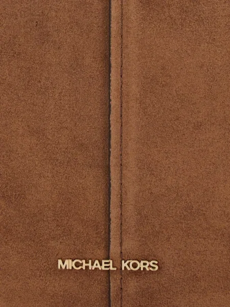 Duża kopertówka Michael Michael Kors koronkowa brązowa