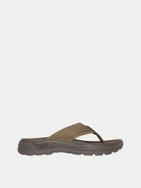 В'єтнамки Skechers світло-коричневий текстиль коричневі