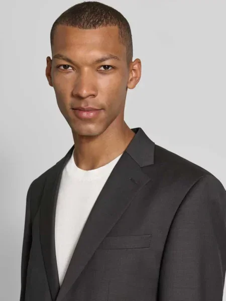 Marynarka o kroju slim fit z z patką model Birdseye' Hechter Paris