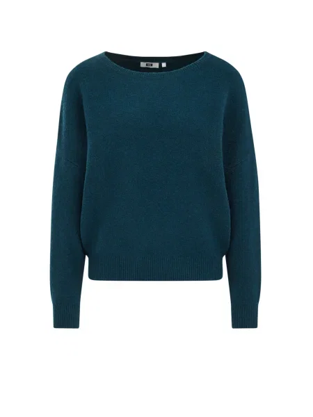 WE Fashion Pulover Trui petrol verde