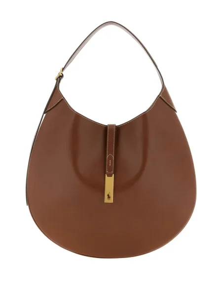 Hanorac Polo Ralph Lauren din piele cu broderie verde