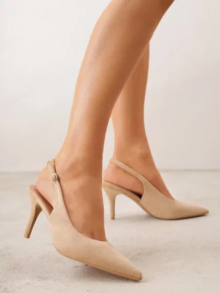 Pantofi stiletto Tarosie închis bej