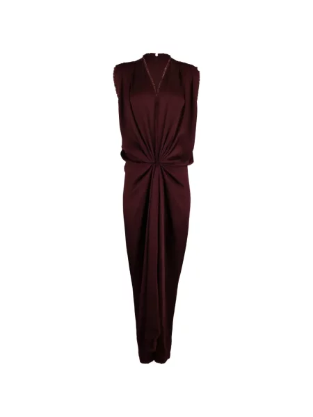 Rochie maxi Michael Kors Collection drapată roșu