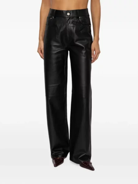 Pantaloni By Malene Birger din piele negru