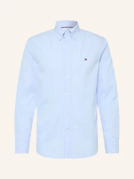 TOMMY HILFIGER Košile Flex světlemodrá bílá