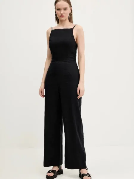 Abercrombie & Fitch salopeta din in cold shoulder negru