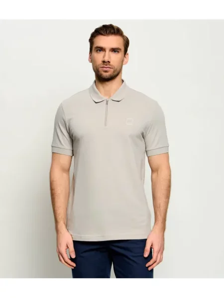 Tricou polo Boss Orange bej