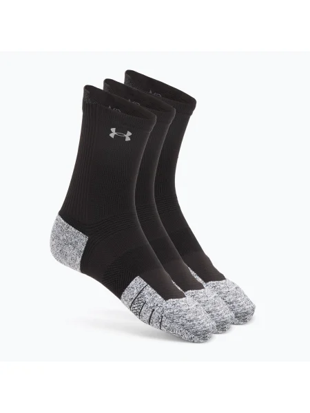 Under Armour Velociti Run Cushion zokni 3 pár fekete/fekete/visszaverő Run Cushion fekete