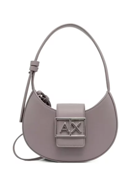 Geantă Armani Exchange cu autograf violet