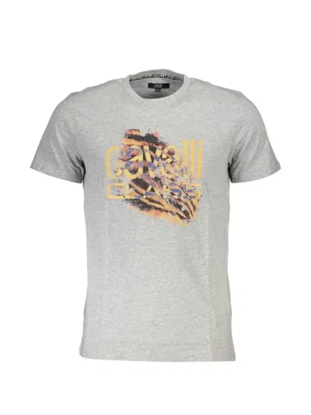Tricou Cavalli Class cu imagine cu imprimeu animal print gri