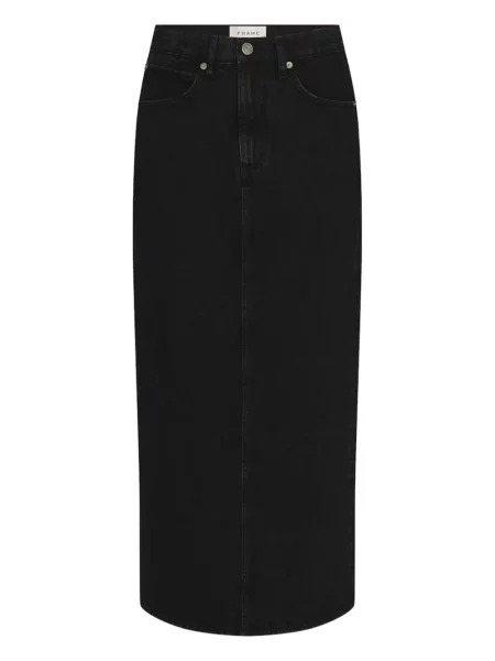 Fustă midi Frame până la genunchi negru
