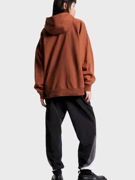 Дитяче худі Tommy Jeans коричневе