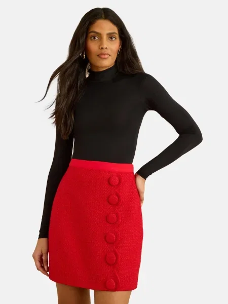 Love & roses Fustă roșu