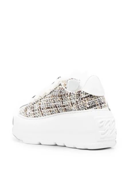 Sneakerși Casadei cu platformă din tweed