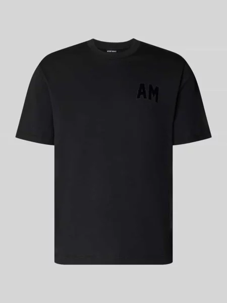 T-shirt o kroju relaxed fit z czystej bawełny Antony Morato czarna