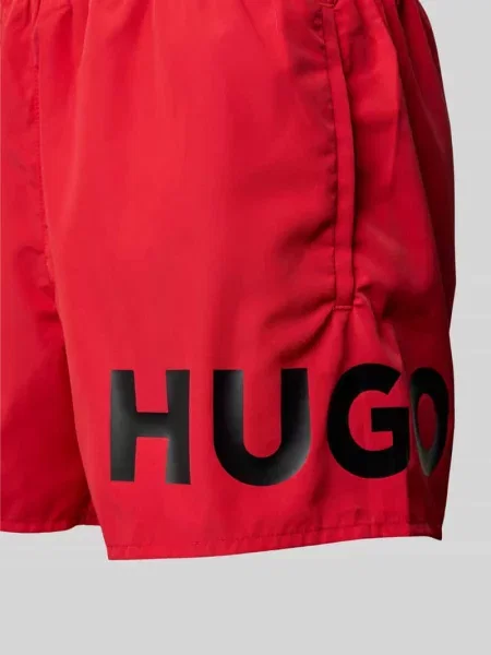 Kąpielówki Hugo z nadrukiem czerwone