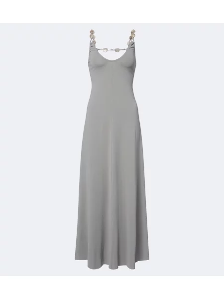 Rochie maxi Eres din jerseu gri