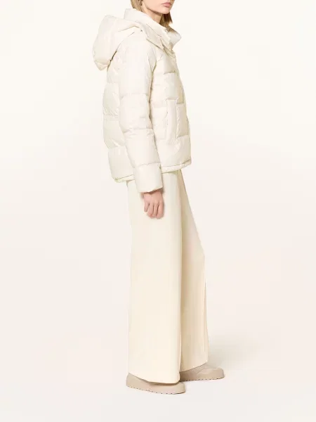 Lululemon Kurtka Puchowa Wunder Z Odpinanym Kapturem beige beżowa