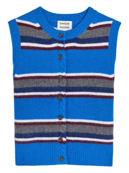 Kamizelka Damson Madder w paski niebieska