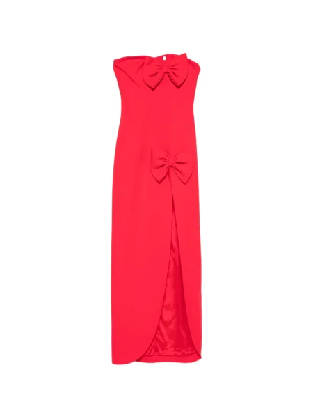 Odgovarati maksi haljina Alessandra Rich s mašnom prorez crvena