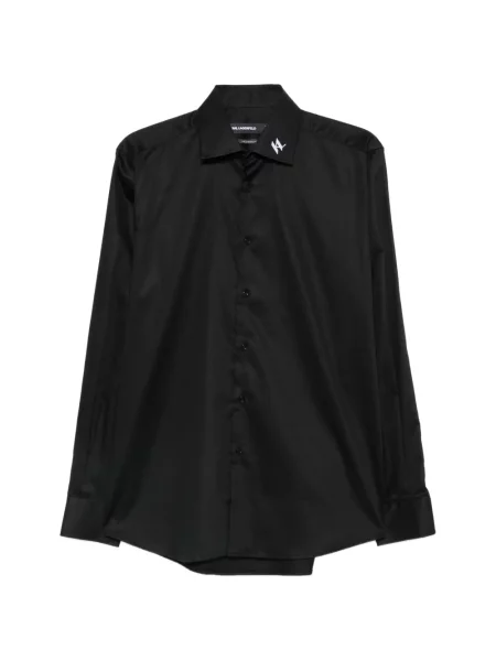 Lung cămașă Karl Lagerfeld cu broderie negru