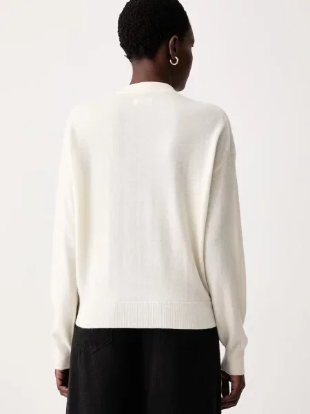 Zadig&Voltaire sweter wełniany z dodatkiem kaszmiru SOULO beżowy