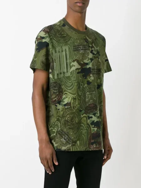 Tricou Givenchy cu imagine cu model camuflaj verde