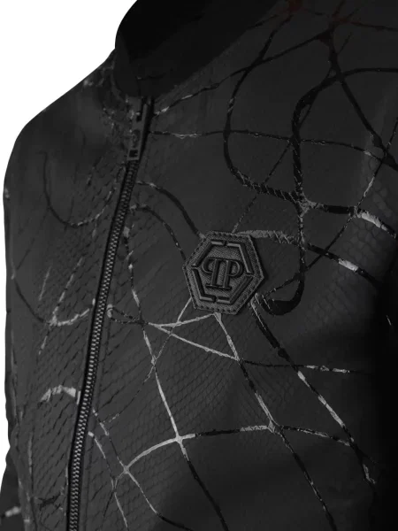 Geanta de piele Philipp Plein negru