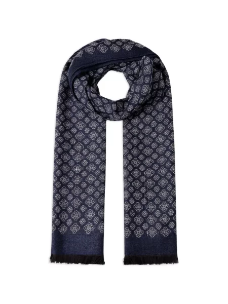 Fular Hackett London cu franjuri gri