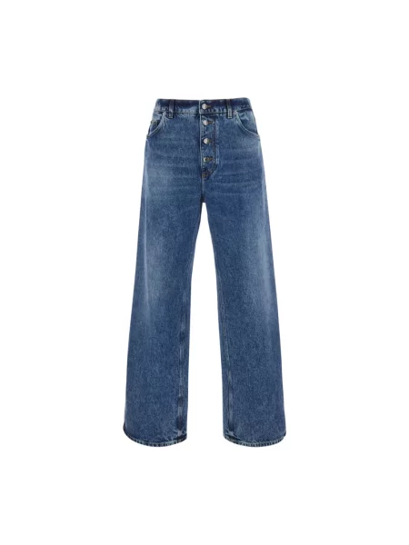 Szerokie jeansy Dolce And Gabbana niebieskie
