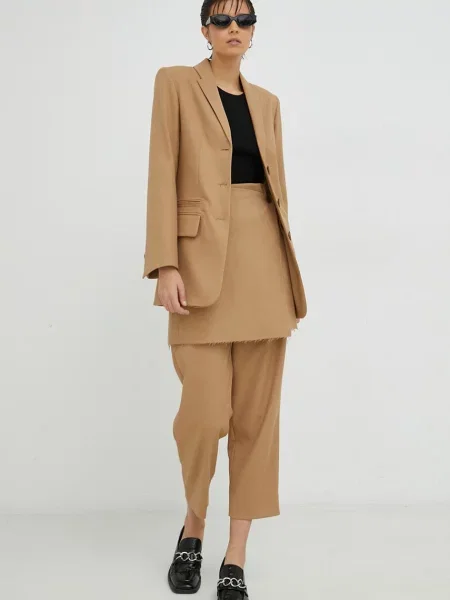 Піджак By Malene Birger однобортний однотонна бежевий