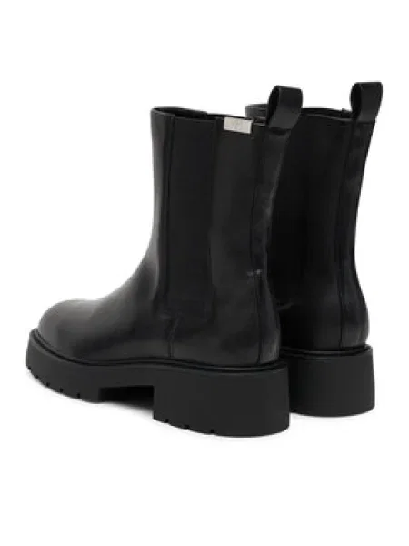 Calvin Klein Jeans bőr bokacsizma COMBAT MID CHELSEA BOOT HW LTH platformos fekete