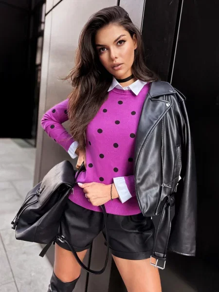 Sweter ATHENA Dstreet fioletowy