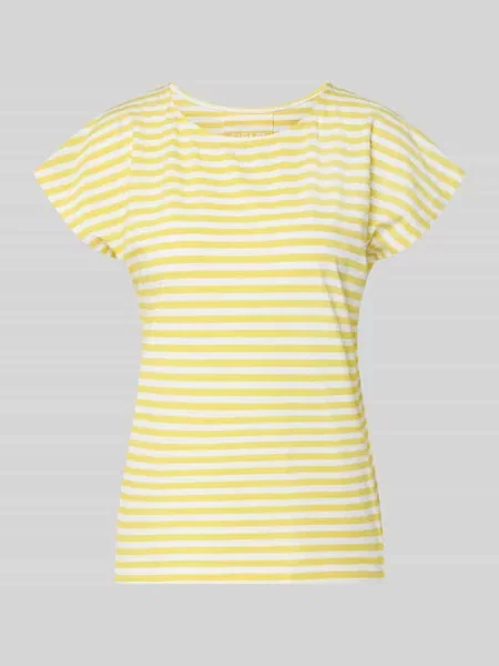 T-shirt o kroju regular fit z okrągłym dekoltem G.i.g.a. Dx żółta