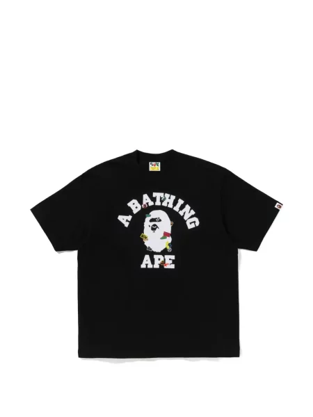 Scurt tricou A Bathing Ape® cu imagine negru